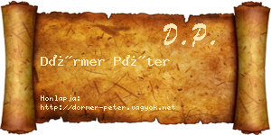 Dörmer Péter névjegykártya